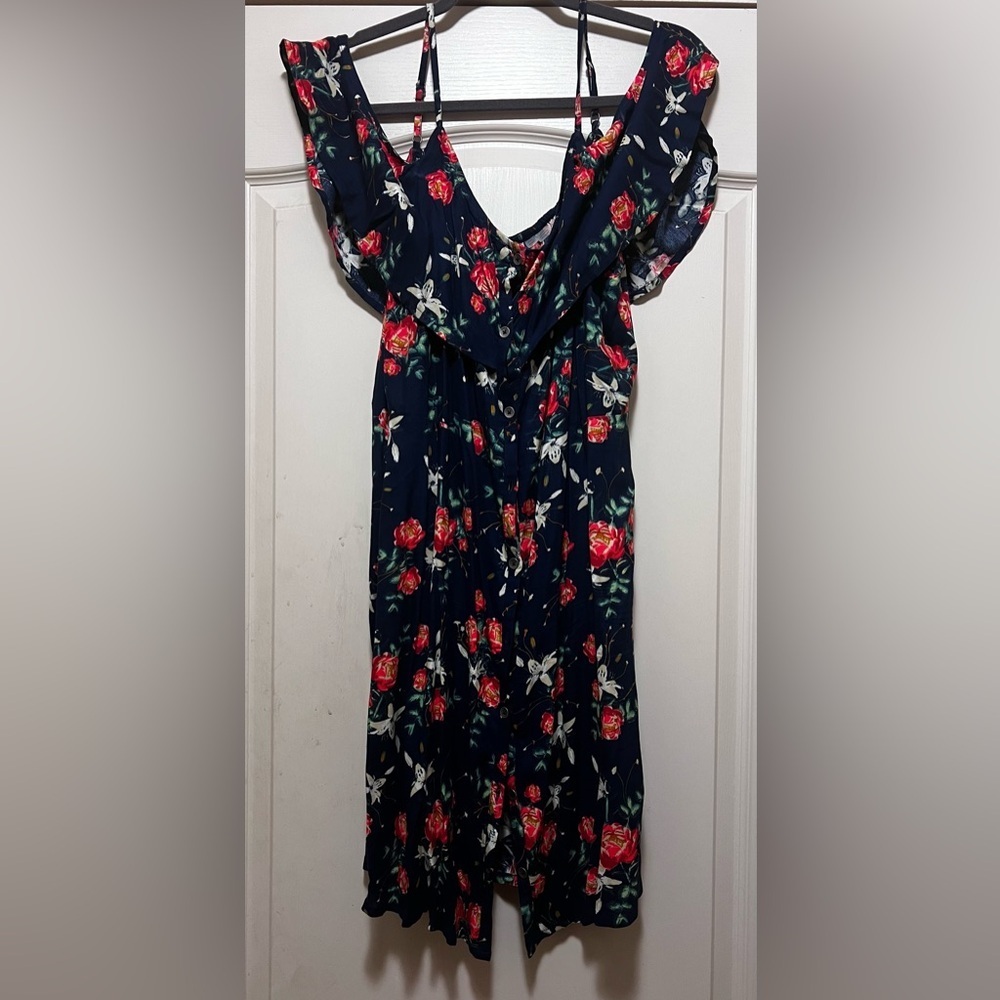 ROXY
Juniors' Hot Spring Streets Cold-Shoulder Dress, size XL. - Picture 2 of 8